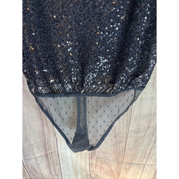 Free People Bodysuit Womens Medium Sequin Spark Party Event Concert 170/96A - Picture 3 of 14